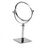 Windisch 99135 Pedestal 3x, 5x, 5xop, or 7xop Brass Double Face Magnifying Mirror
